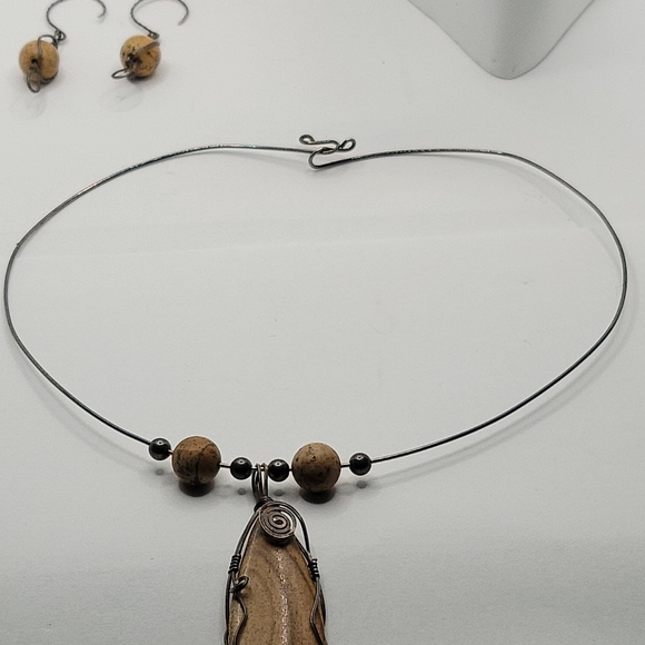 Artisan Handmade Jewelry Earthen Necklace, Bracelet, and Earring Set - Picture 2 of 5